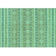thumbnail image 1 of Ahgly Company Machine Washable Indoor Rectangle Abstract Turquoise Blue Modern Area Rugs, 7' x 10', 1 of 4