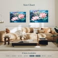 thumbnail image 4 of Elephant Stock Sunlit Lotus Flowers Wall Art - Horizontal Canvas Wall Art - Dining Room Wall Decor - Floral And Botanical Canvas - Teal And Blue Decor - 45" x 30", 4 of 8