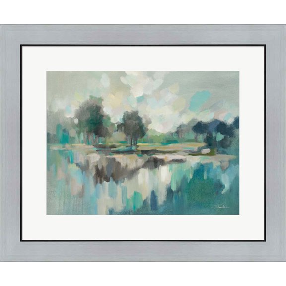 Great Art Now Dreamland with Navy by Silvia Vassileva, Framed Wall Art, 26.25W x 21.75H
