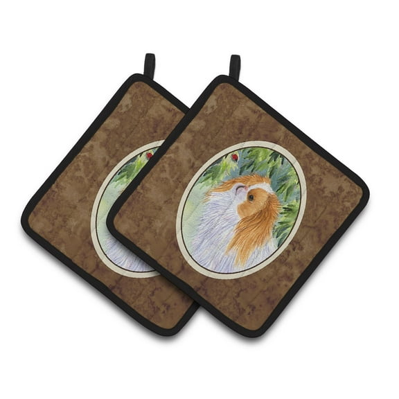 Carolines Treasures SS8260PTHD Japanese Chin Pair of Pot Holders, 7.5HX7.5W, multicolor