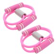 thumbnail image 1 of MasteelfCA 2Pcs Exercise Band Tube 8 Shape Resistance Bands Workout Body Building Fitness Tools Stretching Strap, 1 of 8