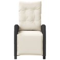 thumbnail image 2 of vidaXL Reclining Garden Chair with Footrest Black Poly Rattan, 2 of 5