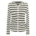 thumbnail image 5 of Goindgs Coat Women's Winter Overcoat Slim Fit Long Striped Outerwear Ribbed Textured Elegant Comfort Warm Jacket Casual Outerwear Coat White-S, 5 of 5