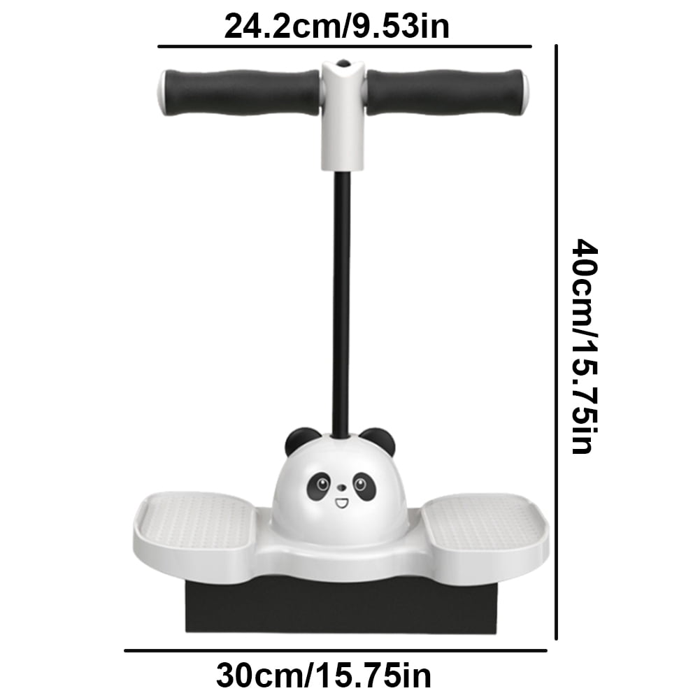 BLEEUS Elastic Sports Ball With Handle Fitness Bouncing Toy For Outdoor Play Fitness Supplies (Panda)