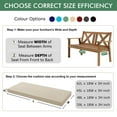 thumbnail image 6 of Outdoor Bench Cushion: Waterproof and Fade Resistant Patio Furniture Cushions - Non-Slip Bench Pad Cushion with Removable Cover for Garden Swing Porch Sofa Settee, 48 x 18 x 3 Inch, Burgundy, 6 of 9