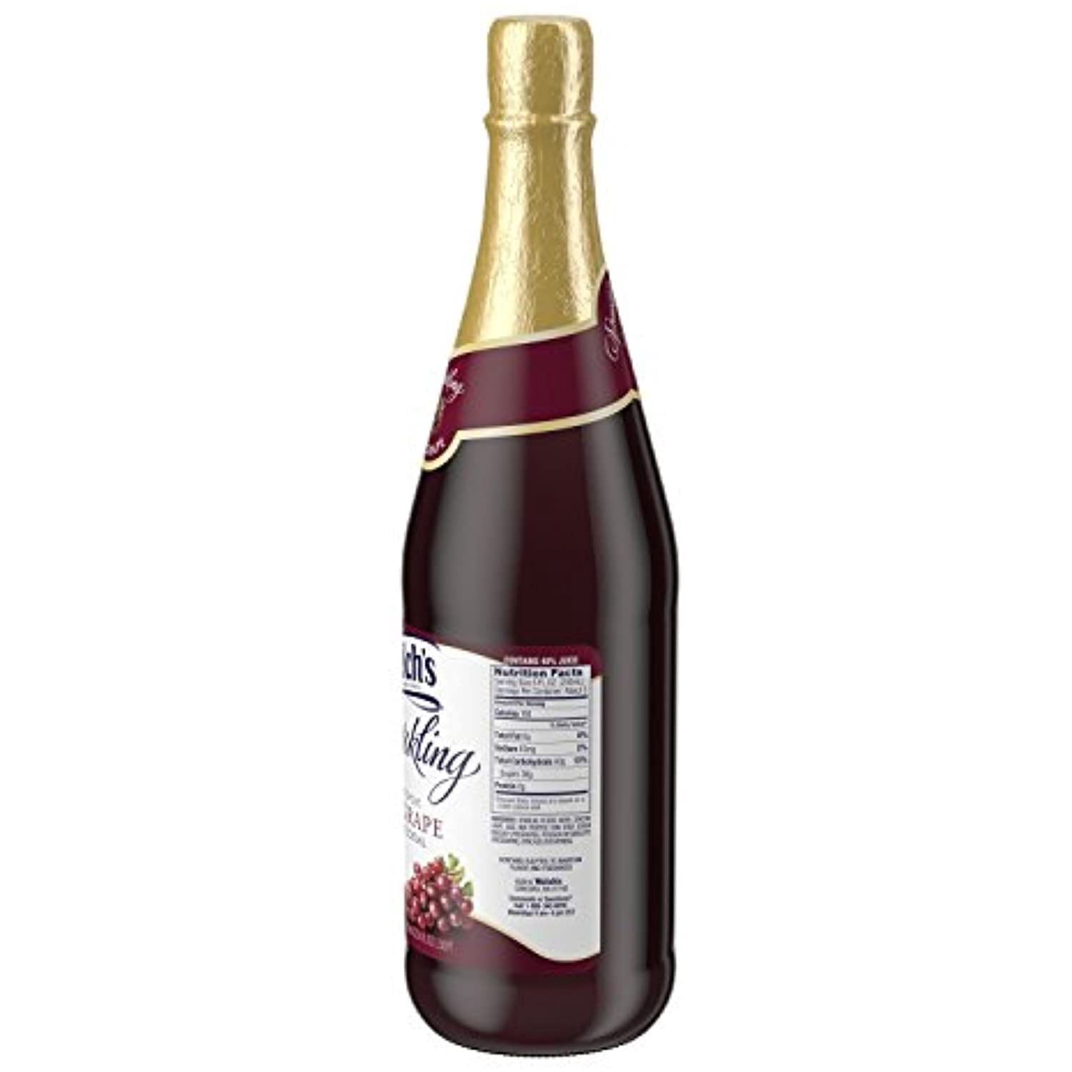 (12 pack) Welch's Non-Alcoholic Sparkling Juice Cocktail, Red Grape, 25.4 fl oz Bottle
