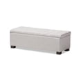 thumbnail image 1 of Pemberly Row Contemporary Solid Wood Roanoke Storage Bench in Grayish Beige, 1 of 8