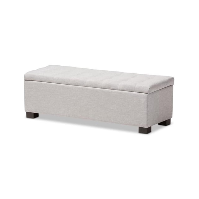 Roanoke Banc de Rangement en Beige Grisâtre