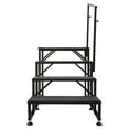 thumbnail image 5 of Modern Porch Steps with Handrail Swimming Pool Ladder 4 Steps Floor Mount, 5 of 16