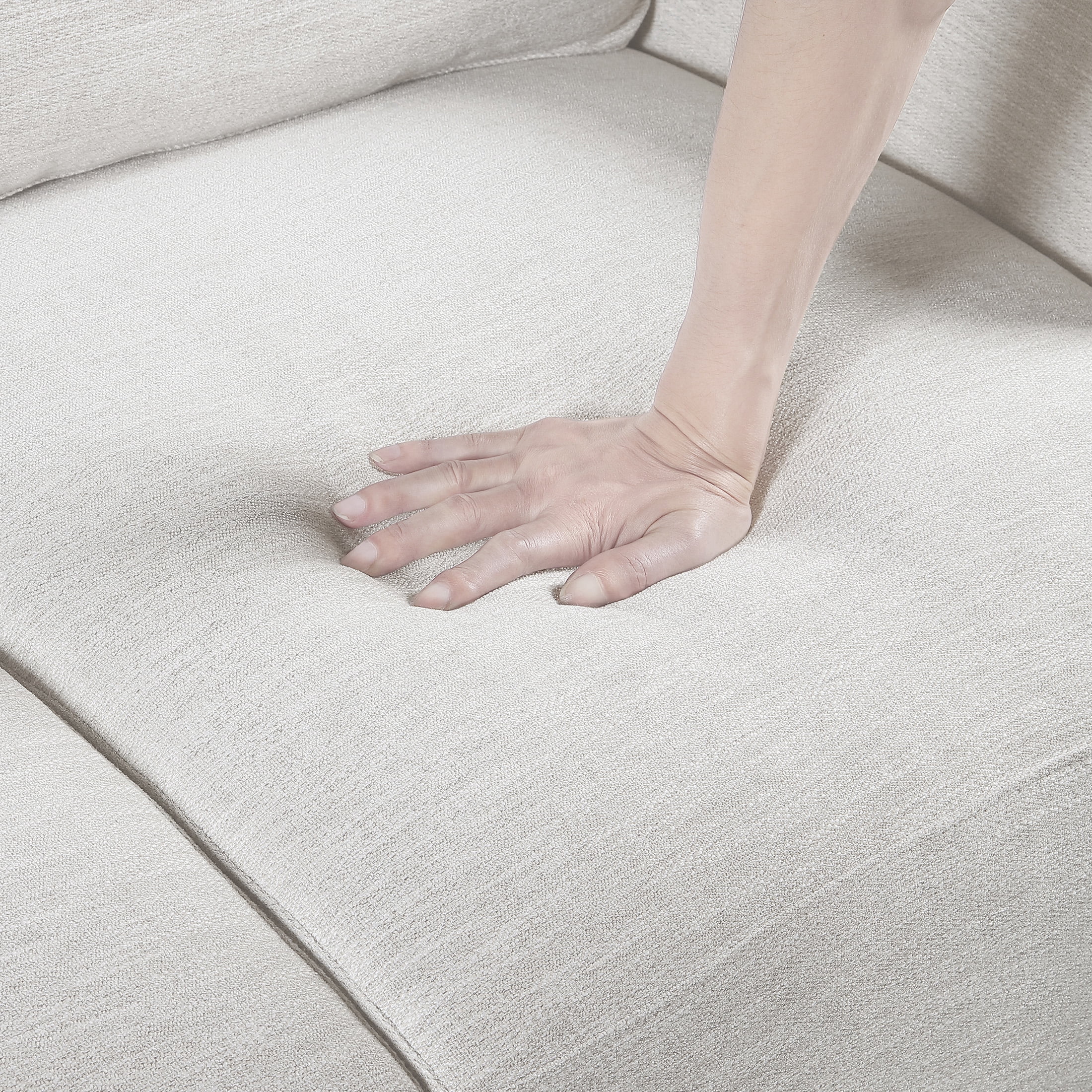 OakvillePark Bravelle Chenille Chair with Black Metal Legs, Taupe