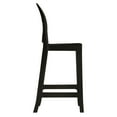 thumbnail image 5 of 2xhome Set of 4 25" Seat Height Kitchen Barstools, Modern Ghost Accent Side Armless Counter Stools With Back, Black, 5 of 8