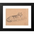thumbnail image 2 of Jacques-Raymond Brascassat 24x19 Black Modern Framed Museum Art Print Titled - The Wolf (ca 1850), 2 of 5