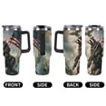 thumbnail image 5 of 40 oz Insulated Tumbler with Handle, Leak-Proof Straw Lid, Stainless Steel Travel Mug for Car & Road Trips - Racoon, 5 of 6