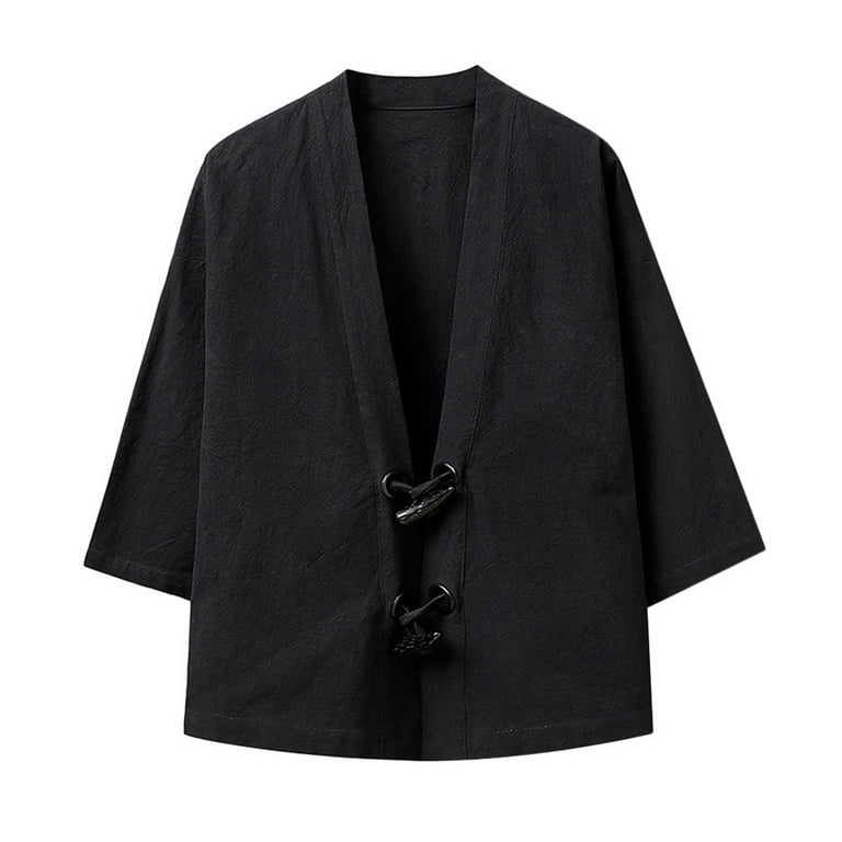 WGOUP Fashion Men Japanese Yukata Casual Coat Kimono Outwear