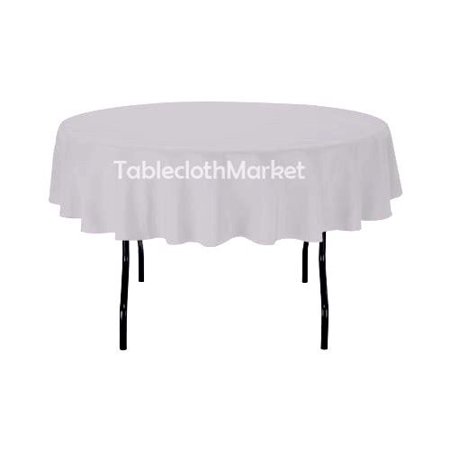 

20 Pack 90 Inch round Polyester Tablecloth 24 COLOR Table Cover Wedding Event (Color: silver Gray)