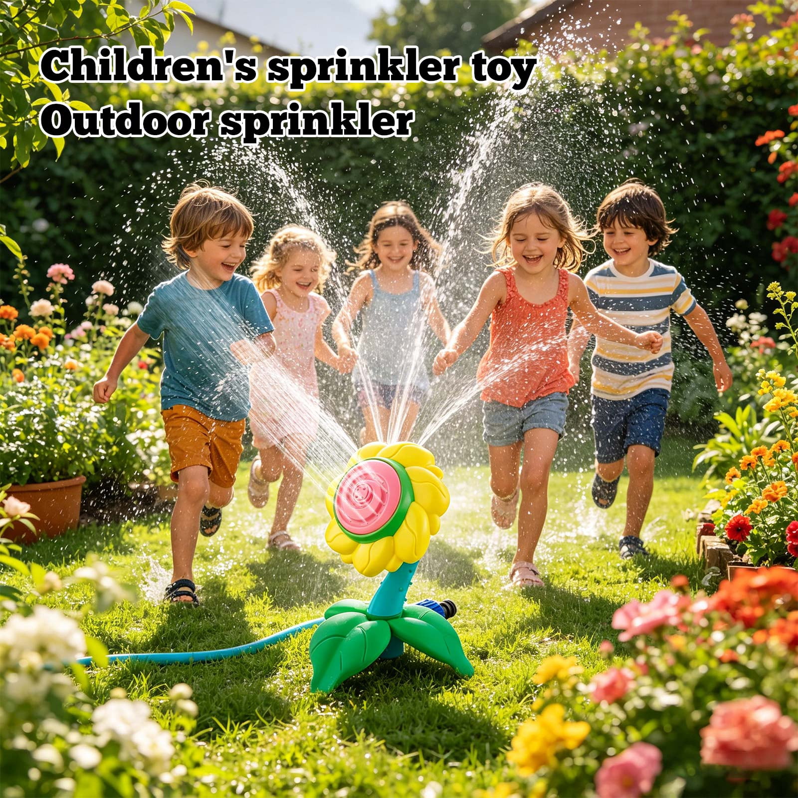 Water Sprinkler Toy for Outdoor Yard Lawn Games, Backyard Splash-Sprinkler for Boys Girls, Summer Water Toys for Family Play Park Grass Fun, as shown