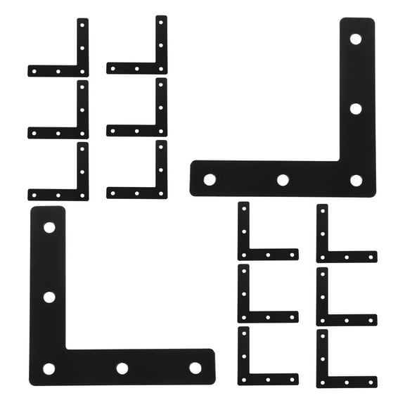 Masteelf 15pcs L Shaped Metal Brackets Heavy Duty 90 Degree Corner Braces For Wood Furniture Shelves Cabinets Desk Table Chair Wood Board