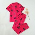 thumbnail image 7 of Tnhcen Summer Women's Print Nightwear Set Airy Short Sleeve Button Up Top and Shorts Lounge Wear Set​ S-XL, 7 of 7