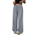 thumbnail image 2 of Womens Wide Leg Sweatpants Hiking Cargo Pants Women Womens Wide Leg Sweatpants Capri Pants for Women Plus Size Stretchy Work Pants Cargo Pants Women High Waist Gray S, 2 of 7