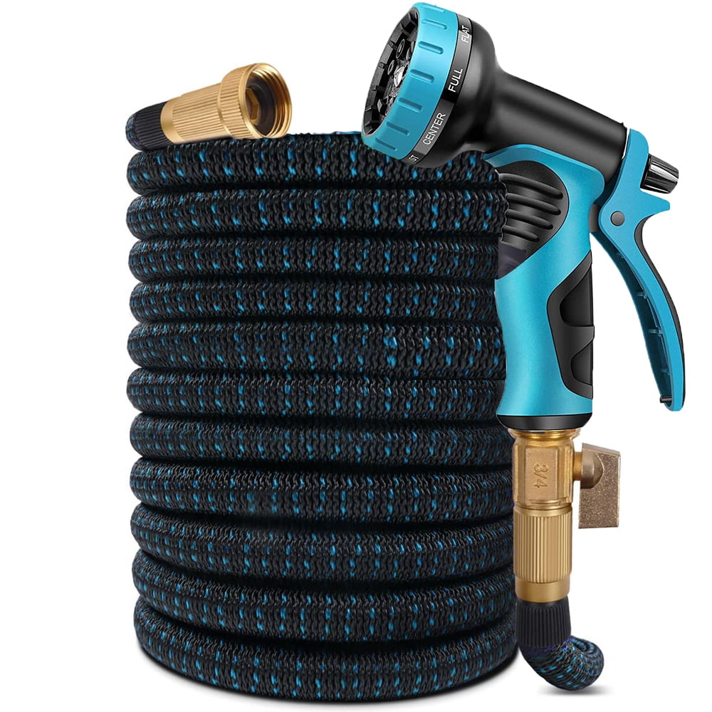 Expandable Garden Hose 75ft Upgraded,Flexible Lightweight Water Hose With 9 Way Spray Nozzle
