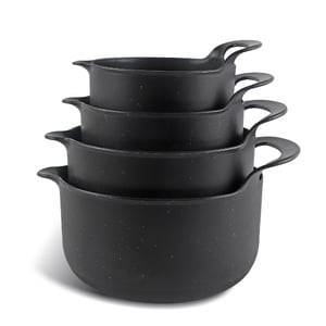 Cook With Color 4-Piece Black Speckled Mixing Bowl Set