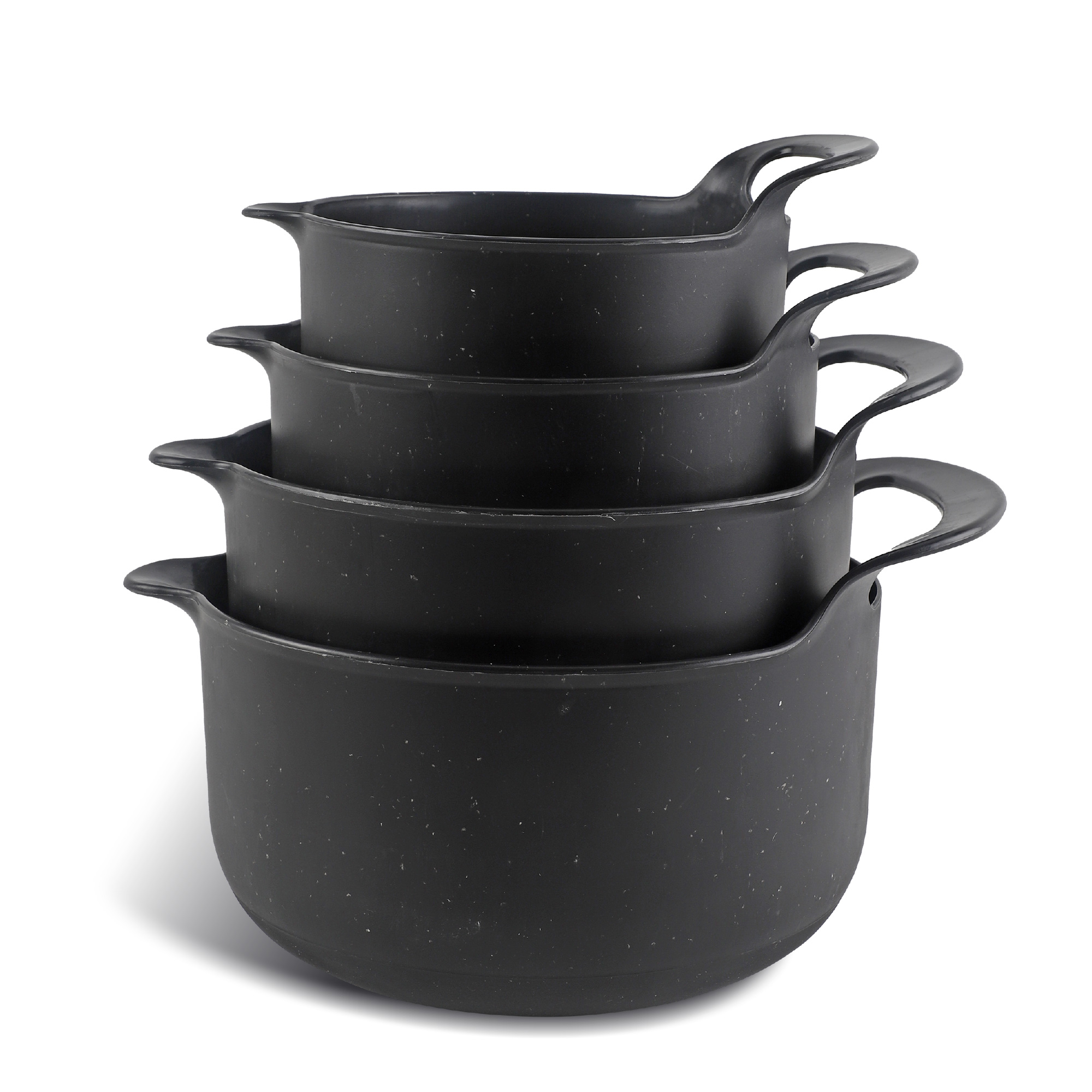 Cook With Color 4-Piece Black Speckled Mixing Bowl Set
