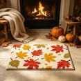 thumbnail image 6 of Tyidzon Fall Bathroom Rug, Soft Absorbent Maple Leaf Bath Mat, Thanksgiving Floor Mat with Non-Slip Rubber Backing 23.6 x 15.8 in, 6 of 6