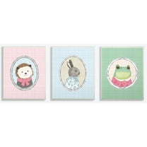 The Kids Room by Stupell Woodland Critter Portraits 3pc Wall Plaque Art Set, 3pc, each 10 x 0.5 x 15