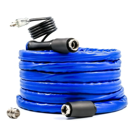 Camco 25-Foot Heated Water Hose for RV - Drinking Water Safe - Blue (22911)