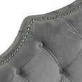 thumbnail image 3 of SAFAVIEH Arebelle Rustic Glam Tufted Headboard with Nail Heads, Full, Pewter, 3 of 4
