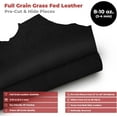 thumbnail image 2 of ELW Grass Fed Leather 8-10 oz. 3-4mm Heavy Duty Pre-Cut 6-8 SQ FT Black Full Grain Cowhide for Tooling, Carving, Holsters, Belts, Bags, Boots, Shoes, Cases, Repair, Knife Sheaths, Furniture, 2 of 7