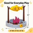 thumbnail image 6 of PetPals Interactive Cat Treat-Dispensing Cat Toy- 11"H, Dispensing, Small, Cat Puzzle Food Toy, Grilled Fish Toy, 6 of 9