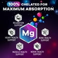 thumbnail image 5 of Magnesium Glycinate 1000mg - Pure & Chelated for High Absorption - Supports Muscle, Nerve, Bone & Heart Health - Best Magnesium Supplement for Gentle Sleep Support, Vegan, Bottled USA - 240 Capsules, 5 of 9