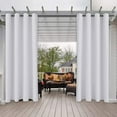 TOPCHANCES Outdoor Patio Curtains Heavy Weighted Porch Waterproof