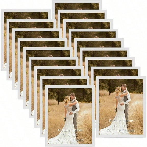 8x10 Picture Frame Set Of 18 Multi Photo Frames 8 By 10 Bulk For Wall Hanging Or Tabletop Display White