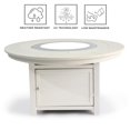 thumbnail image 2 of 25"(H)x 48" (W) Round Poly Fire Pit- Top and Base Only, White(Discontinued), 2 of 5
