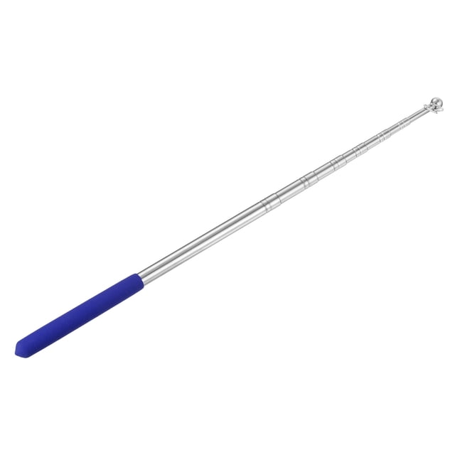 Unique Bargains 5 Feet Extendable Portable Telescopic Handheld Tour Flag Pole, Blue