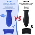 thumbnail image 4 of 8 Pieces Silicone Hot Handle Holder Non Slip Pot Holders Cover Assist Hot Pan Handle Rubber Heat Resistant Pot Sleeve Grip Cookware Handle for Frying Cast Iron Skillet Metal Pan (Blue), 4 of 6