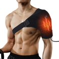 thumbnail image 1 of Heated Shoulder Wrap Brace Adjustable Shoulder Heating Pads with Extension Belt for Frozen Shoulder Dislocation Pain Relief black One Size, 1 of 6