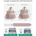 thumbnail image 2 of Lonchera aislada para mujer, bolsa de almuerzo de doble cubierta a prueba de fugas con diseño expandible para trabajo en oficina y picnic al aire libre, 2 of 4