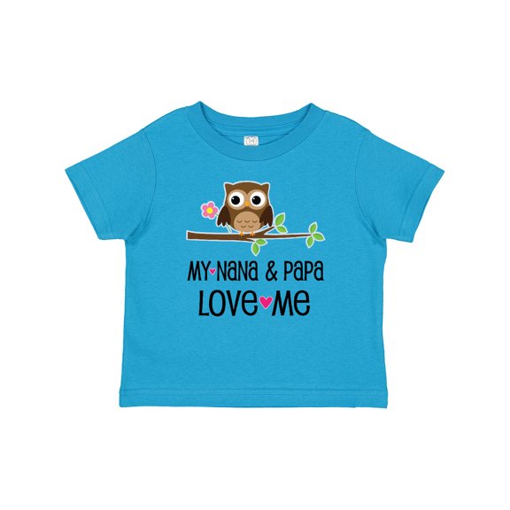 Inktastic Nana and Papa Love Me Baby Girl Girls Baby T-Shirt