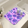 thumbnail image 7 of Ryvnso Rose Flower Purple Dish Drying Mat for Kitchen Countertop 18x24 Large Dish Pad Drainer Rack Dish Sink Mats, 7 of 7