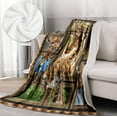 thumbnail image 4 of Giraffe Blanket, Fleece Throw Blanket for Couch Bed, Soft Cozy Lightweight Warm Flannel Blankets and Throws for Sofa Living Room Decor, 60" x 80" Twin Size, 4 of 6