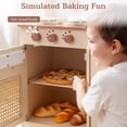 thumbnail image 4 of OLAKIDS Play Kitchen, Wooden Kids Cooking Toy with Realistic Lights Sounds, Ice Maker, Microwave, 14 Pretend Play Accessories for Boys Girls Ages 3+, 4 of 12
