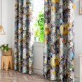 thumbnail image 3 of Blackout Curtains-Artistic Oil Painting Flowers Print Rustic Vintage Decor Collection Blocking Draperies 2 Panels, Grommet Thermal Insulated Room Darkening Curtains for Living Room Bedroom, 3 of 6