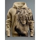 thumbnail image 4 of Nueva sudadera con capucha con estampado 3D de león gráfico para hombre, sudadera con capucha de manga larga, sudadera con capucha con bolsillo frontal y estampado de primavera, 4 of 5