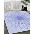 thumbnail image 3 of Ahgly Company Machine Washable Indoor Round Transitional Lavender Blue Area Rugs, 5' Round, 3 of 7