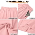 thumbnail image 6 of MOSHU Womens Capri Pants Summer Wide Leg Pants for Women Drawstring Casual Palazzo Trousers with Pockets, 6 of 9