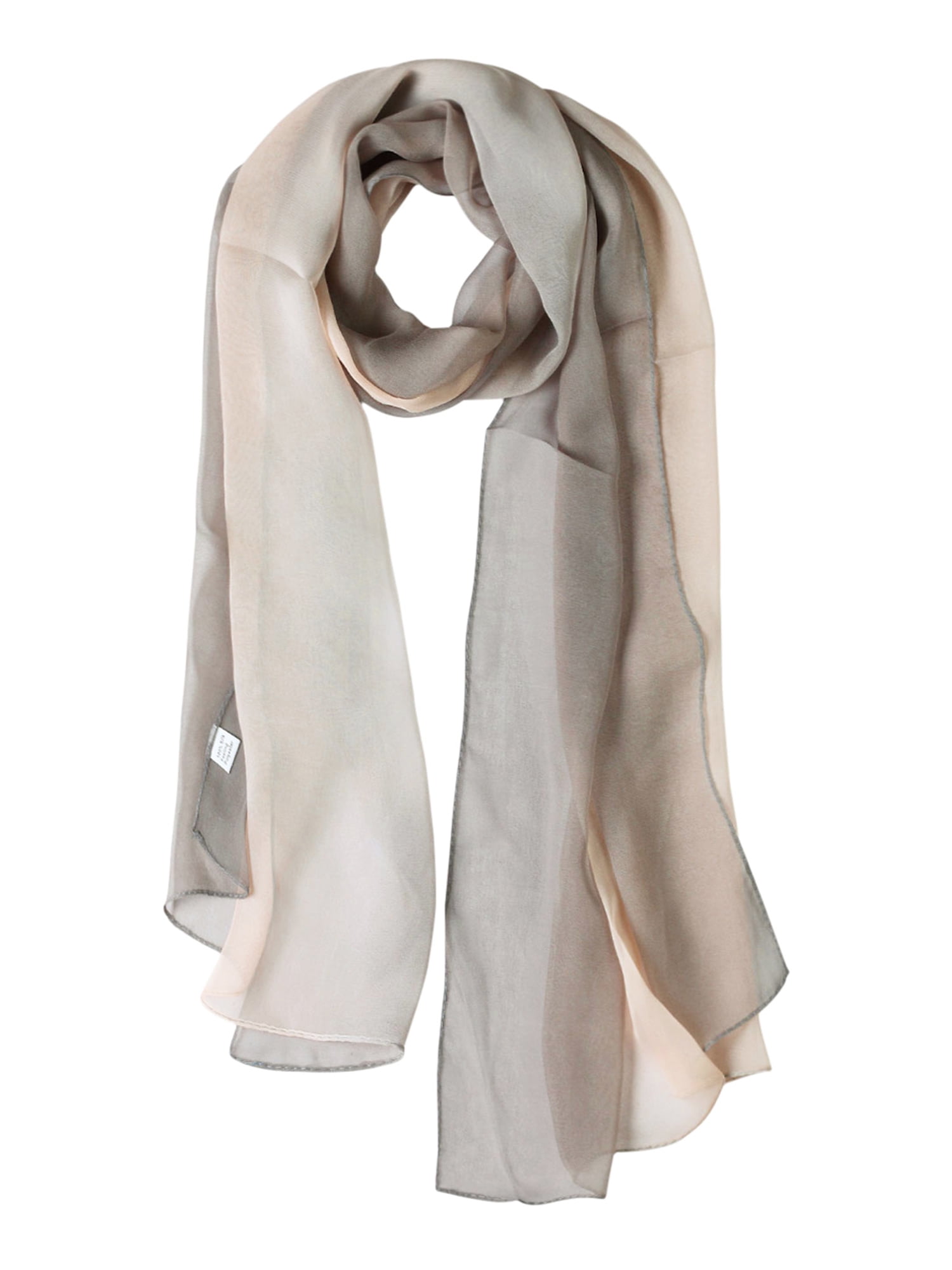 Allegra K Allegra K Women's Long Chiffon Scarf Gradient Color Wrap