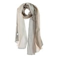 thumbnail image 1 of INSPIRE CHIC Women's Scarf Chiffon Silky Gradient Color Lightweight Long Wrap Shawl Gray Beige, 1 of 8